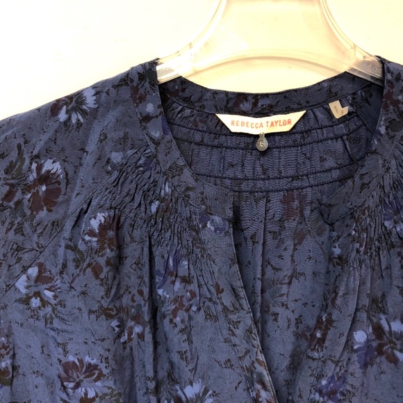 Rebecca Taylor | NWOT Floral Silk Shirt Dress - Picture 7 of 8